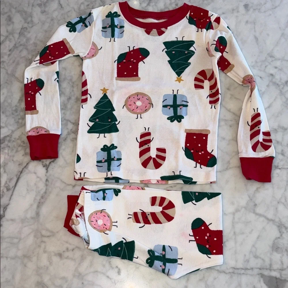 Carter's Holiday Pajama Set Bundle - Red and White 4T